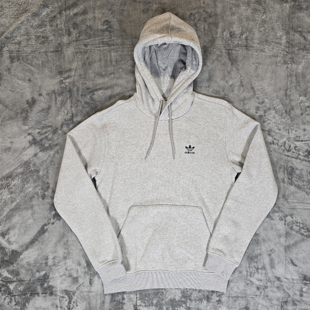 Adidas Originals Trefoil Essential Hoodie Size Small New NWT Gray
